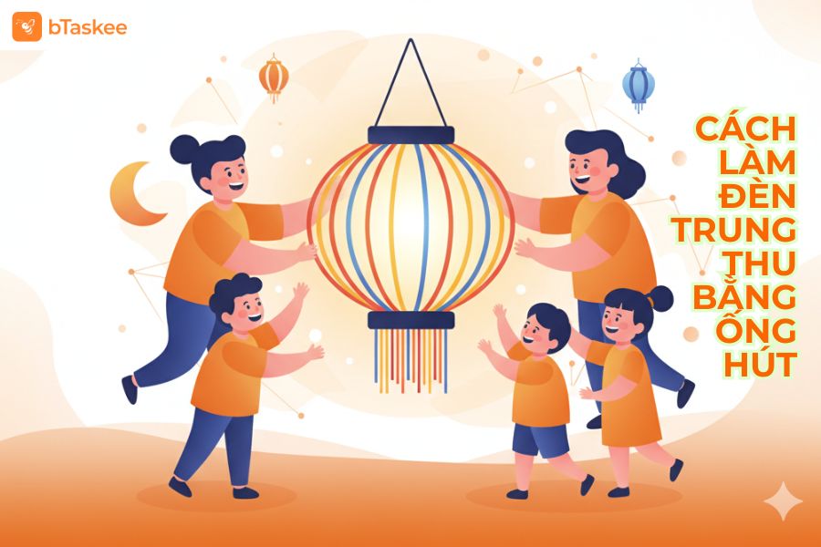 Cách Làm Đèn Trung Thu Bằng Ống Hút Cho Các Bé