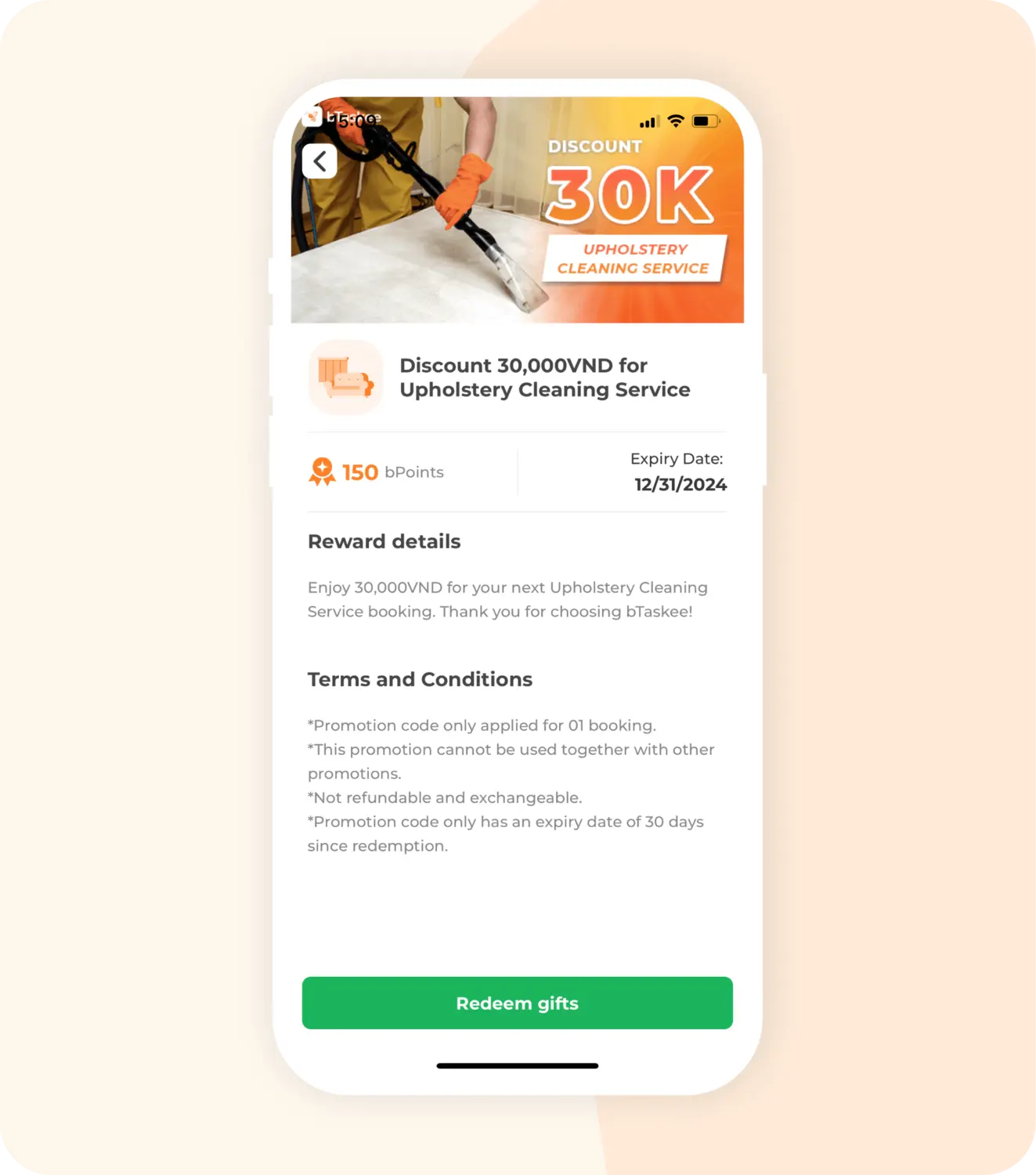 タスクを予約するたびにポイント獲得