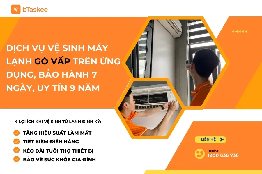 Dịch Vụ Vệ Sinh Máy Lạnh Gò Vấp Trên Ứng Dụng, Bảo Hành 7 Ngày, Uy Tín 9 Năm