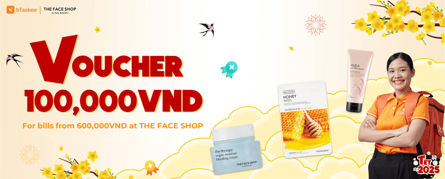 bTaskee and THE FACE SHOP:  “Celebrate the Lunar New Year with Super Hot Deals!”