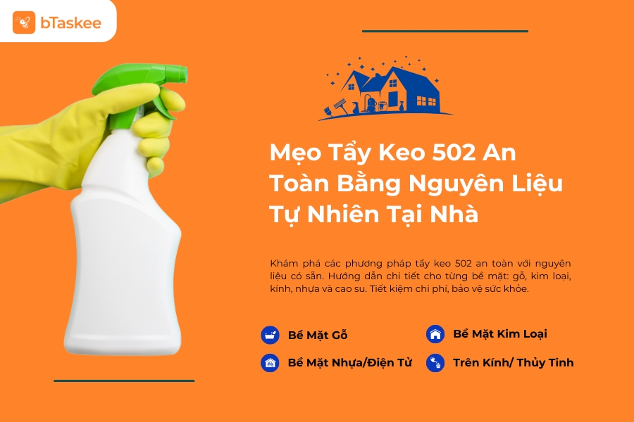 Mẹo Tẩy Keo 502 An Toàn Bằng Nguyên Liệu Tự Nhiên Tại Nhà