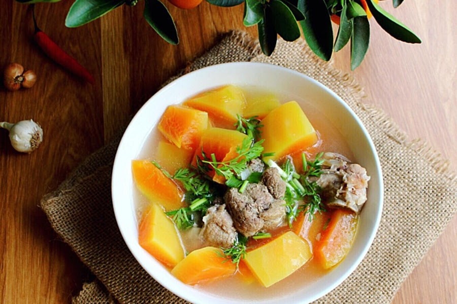 Cách Làm Canh Đu Đủ Hầm Sườn Đơn Giản, Thơm Ngon