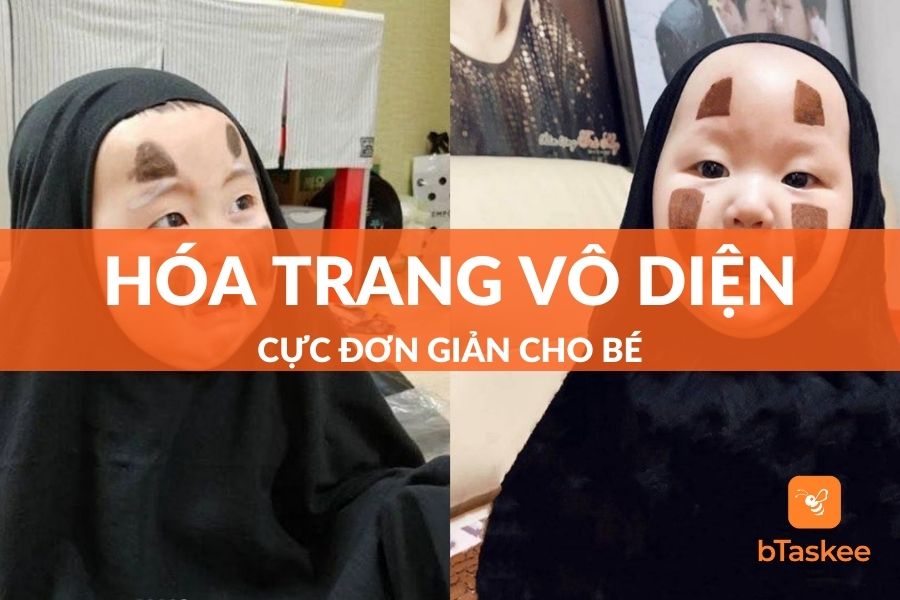 Hóa Trang Vô Diện Đáng Yêu Cho Bé Đêm Halloween Tại Nhà