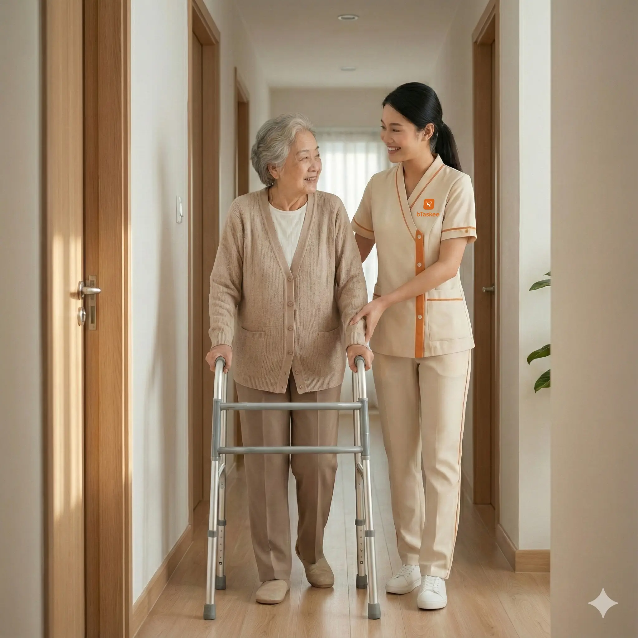 Các chăm sóc viên chăm sóc người cao tuổi đến từ bTaskee sẽ làm những gì?
