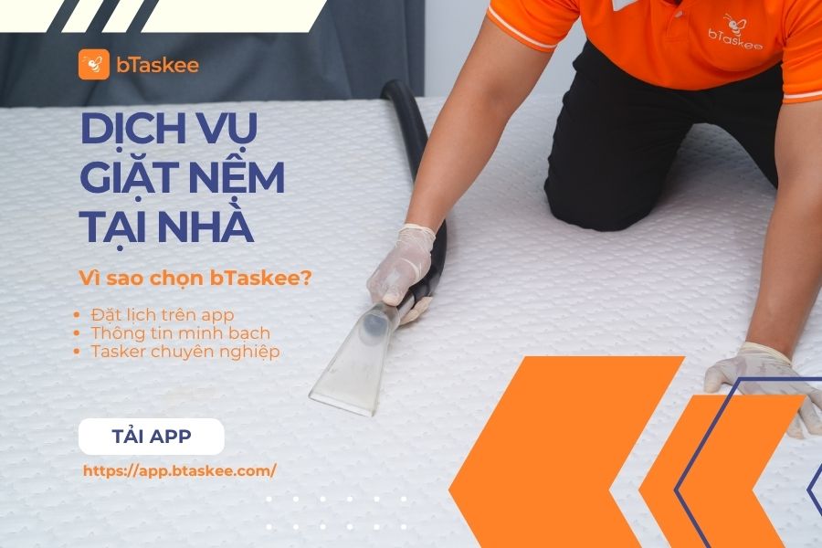 Đặt Dịch Vụ Giặt Nệm Tại Nhà Trên Ứng Dụng Chỉ 60 Giây